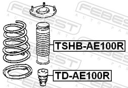 TSHB AE100R FEBEST Пильник амортизатора
