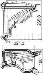 Mahle CRT 207 000S Mahle crt 207 000s розширювальний бак, охолоджуюча рідина