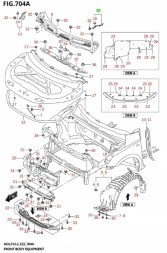 Suzuki OE 72372-69T01-5PK SUZUKI SWIFT MK9 2024 - ЛІВА НАКЛАДКА ЛОБОВОГО СКЛА (З БОКУ ВОДІЯ)