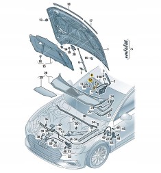 Audi OE 4K8823823D01C СПУСК ЗАХИСТУ ПІШОХОДІВ AUDI A7 S7 RS7 C8