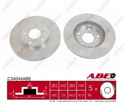 C14051ABE, C34044ABE ABE Передні диски та колодки Honda Civic 8 VIII UFO