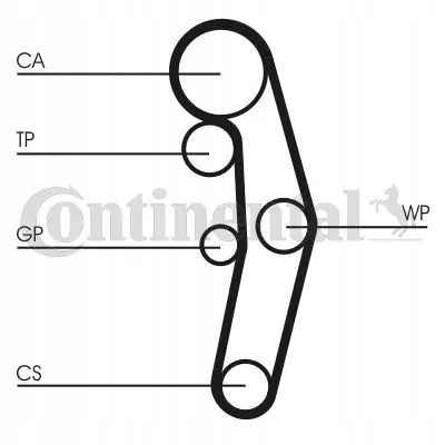 Continental CT1028WP4 Комплект грм + водяний насос ct1028wp4