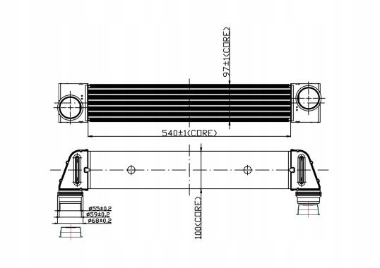 Abakus 004-018-0008 Інтеркулер bmw e60 e61 2003 р.В.- Нов