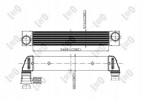 Abakus 004-018-0008 Інтеркулер bmw e60 e61 2003 р.В.- Нов