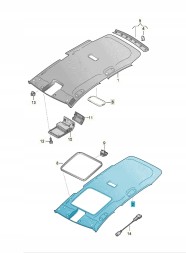Volkswagen OE 5G4867501AKZB5 стеля (вставка) чорний титановий ASO VW