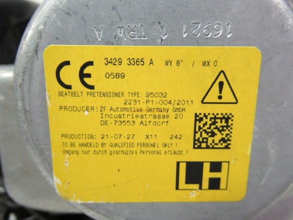 Mercedes-Benz OE РЕМІН БЕЗПЕКИ МЕРСЕДЕС ЛІВИЙ A2958601100