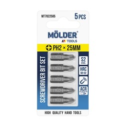MT7022505 MOLDER Набір біт MOLDER PH2x25мм 5шт в блістері