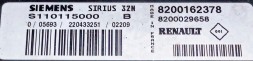 Siemens S110115000B 8200162378 BEZ IMMO przygotowany w SDK Блок керування Renault S110115000B 8200162378 БЕЗ ІММО