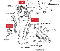 Mazda OE OE L3K9-12-201A 3P КОМПЛЕКТ ЛАНЦЮГІВ ГРМ 3EL OE MAZDA 3 6 CX-7 2.3T