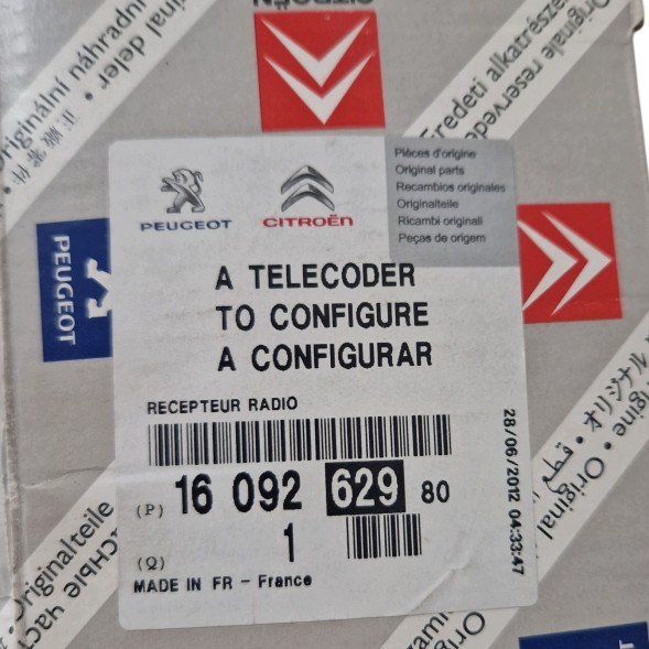 Groupe PSA PSA OE 1609262980 АУДІОМАГНІТОЛА CD ПЛЕЄР ДЛЯ CITROEN C4 DS4 II OE 1609262980