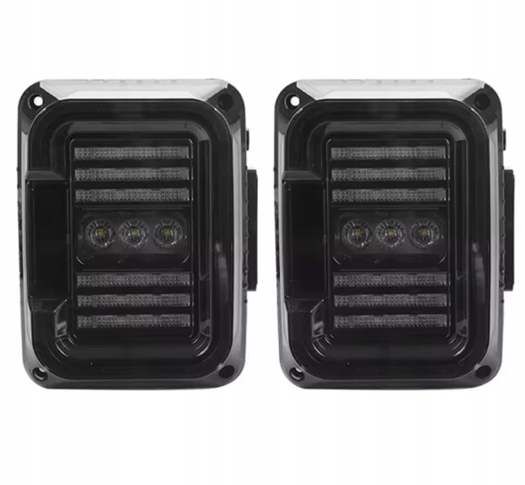 ABA WRAN-LED-C-JK-eu LED ліхтарі задні Jeep Wrangler Rubicon JK JKU ТИП C Black ЄВРОПЕЙСЬКА ОМОЛОГАЦІЯ