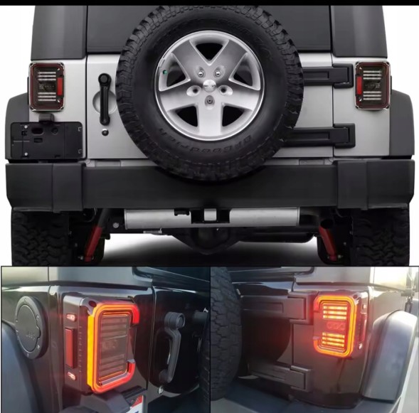 ABA WRAN-LED-C-JK-eu LED ліхтарі задні Jeep Wrangler Rubicon JK JKU ТИП C Black ЄВРОПЕЙСЬКА ОМОЛОГАЦІЯ