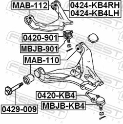 MAB 110 FEBEST Сайлентблок
