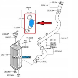Turborury 2506700030142 Шланг турбоінтеркулера hyundai tucson ix35 i40 1.7 crdi 282742a850