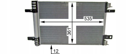 Mahle AC 886 000P Конденсатор, кондиціонер mahle змінного струму 886 000p
