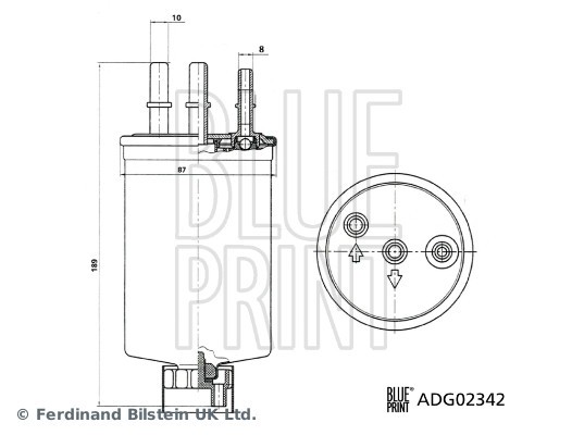 ADG02342 BLUE PRINT Фільтр палива