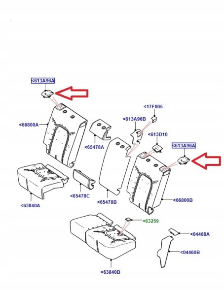 Land Rover OE Захисна накладка замка задньої кришки Land Rover LR131832