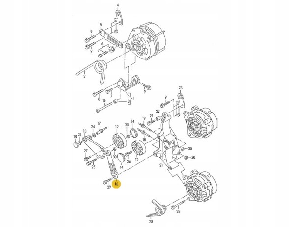Volkswagen OE 044145299 ORY НАТЯЖУВАЧ КЛИНОВОГО РЕМЕНЯ VW T4 1.8 2.0 PD AAC