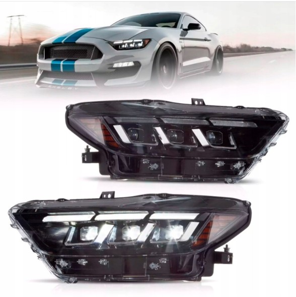 VLAND YAA-MST-2080A-2P31A ПЕРЕДНІ ФАРИ FORD MUSTANG VLAND EU СТИЛЬ S650 2015-2017 РЕФЛЕКТОРИ