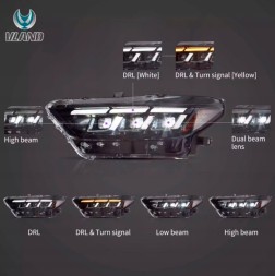 VLAND YAA-MST-2080A-2P31A ПЕРЕДНІ ФАРИ FORD MUSTANG VLAND EU СТИЛЬ S650 2015-2017 РЕФЛЕКТОРИ