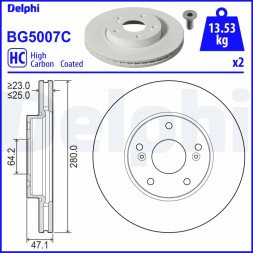 BG5007C DELPHI Диск гальмівний