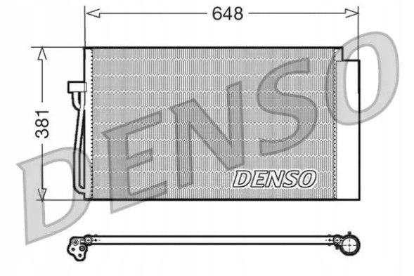 Denso DCN05017 Конденсатор радіатора кондиціонування повітря з осушувачем
