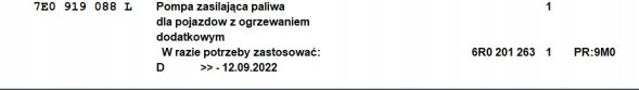 Volkswagen OE Паливний насос VW T5 T6 OE 7E0919088N 7E0919088L