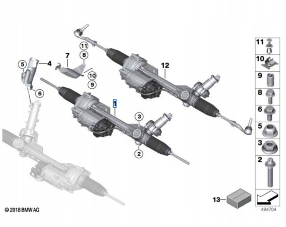 BMW OE Електрична рульова передача ZF BMW 32106891195 F20 F30 F34 F36