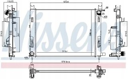 Nissens 637627 Радіатор охолодження 637627 nissens dacia