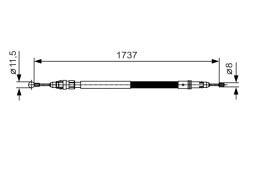 1987482008 BOSCH Трос гальма