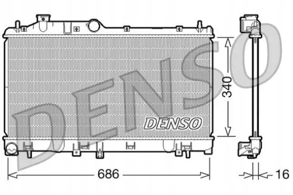 Denso DRM36007 Охолоджувач води drm36007 denso subaru forester