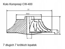Kode KAT_KS_CHRA1629 Турбокомпресор (серцевина) для трактора Case-IH 7.5 CCM 227 к.с. Артикул: 53279707123