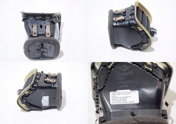 BMW OE 5A130E1 5A130E2 5A130E3 5A130E4 MINI Kolor - Brass - Mosiądz MINI Clubman F54 LCI Решітка припливної вентиляції приладової панелі Комплект
