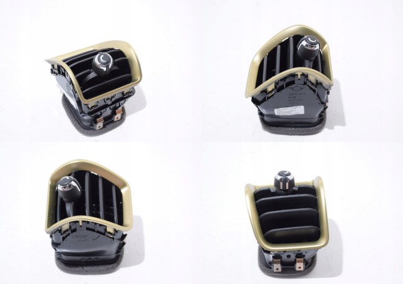 BMW OE 5A130E1 5A130E2 5A130E3 5A130E4 MINI Kolor - Brass - Mosiądz MINI Clubman F54 LCI Решітка припливної вентиляції приладової панелі Комплект