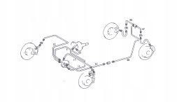 PHU DONOCIK ZPHS-0576/4 Przewody hamulcowe sztywne stalowe Mercedes W124 +ABS, polift '89-95 Mercedes w124 +abs, поліфт '89-95 - провід гальмівний жорсткий сталевий
