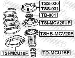 TSHB MCV20F FEBEST Пильник амортизатора