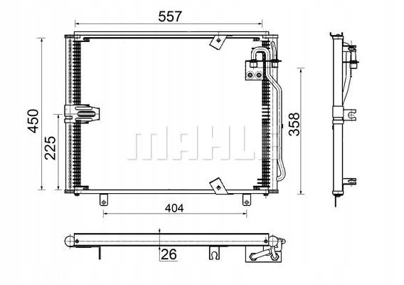 Mahle AC 148 000S Конденсатор радіатора кондиціонування повітря ac 148 000s mahle