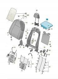 Volkswagen OE 5NN88186282V складаний столик чорний титановий ASO VW