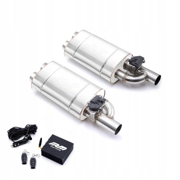 RM Motors PROM.2XEV03 Набір прохідних глушників з електричним клапаном