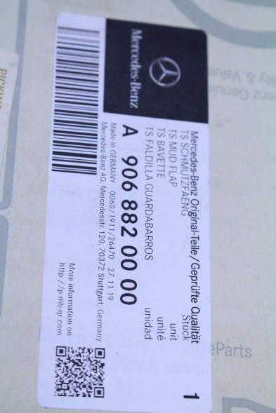 Mercedes-Benz OE A9068820000 MERCEDES БРИЗГОВИКИ ПЕРЕДНІ MERCEDES SPRINTER 906 A9068820000
