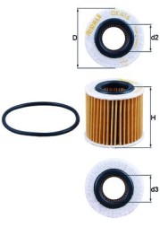 OX 416D1 MAHLE ORIGINAL Фільтр мастил