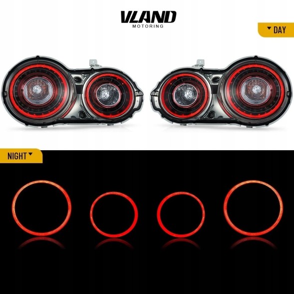 VLAND LDNI14 270091-2 MHM Комплект задніх ліхтарів Vland Led Neon Tuning Lift-look Nissan GTr GT-r r35 2008-2025