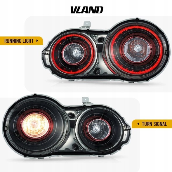 VLAND LDNI14 270091-2 MHM Комплект задніх ліхтарів Vland Led Neon Tuning Lift-look Nissan GTr GT-r r35 2008-2025