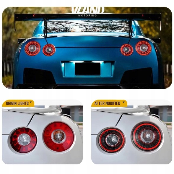 VLAND LDNI14 270091-2 MHM Комплект задніх ліхтарів Vland Led Neon Tuning Lift-look Nissan GTr GT-r r35 2008-2025