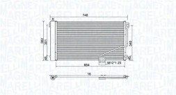 MAGNETI MARELLI 350203738000 Конденсатор радіатора кондиціонування повітря 350203738000