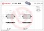 P59059 BREMBO Комплект гальмівних колодок з 4 шт дисків