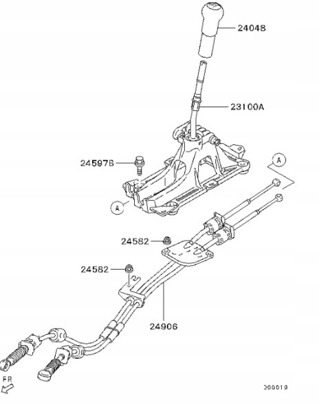 Recco Трос КПП Mitsubishi Colt 1.3 2460A022