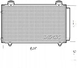 Denso DCN50043 Конденсатор радіатора кондиціонування повітря з осушувачем