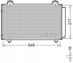 Denso DCN50043 Конденсатор радіатора кондиціонування повітря з осушувачем