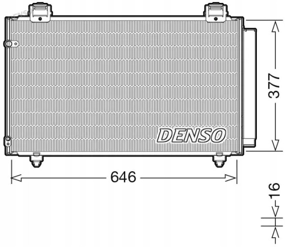 Denso DCN50043 Конденсатор радіатора кондиціонування повітря з осушувачем